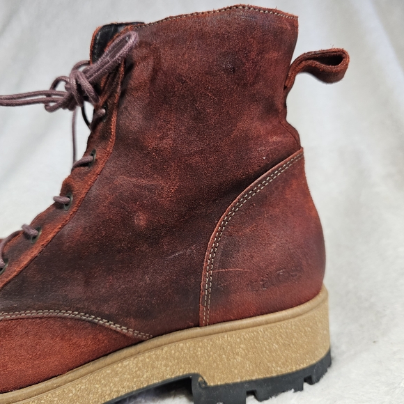 Taos Main Street Boot Leather Side Zip Combat Rugged Womens US 10 - Picture 3 of 15